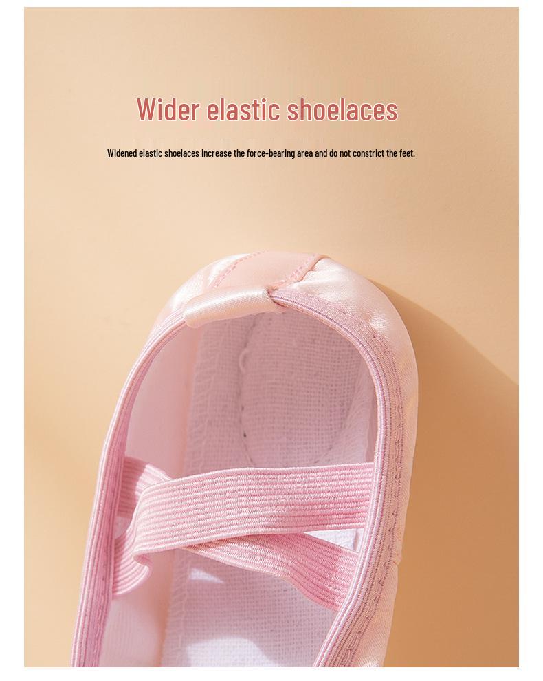 Elsa Rosa Katzenpfoten-Ballettschuhe für Mädchen - Weiche Sohle, Schnürsenkelfreie Tanzschuhe