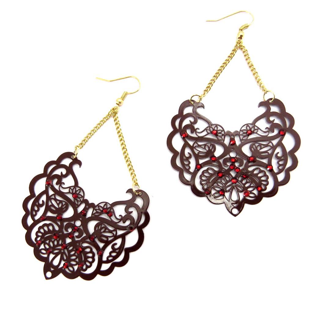 Les Trésors De Lily [L6065] - Red 'Carmen' Earrings