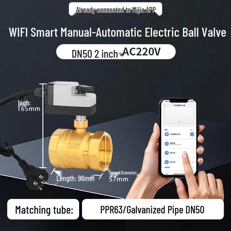 WiFi Smart Electric Ball Valve with Remote Control Timer for Automatic Irrigation