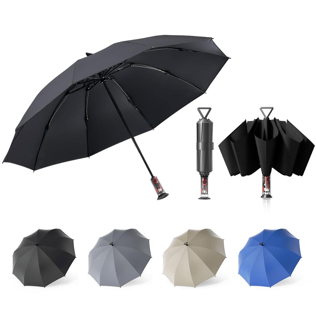 Automatic Opening and 10 Suitable for Rainy Season and Heavy Suitable for Both Sunny and Rainy Days Reverse-folding Umbrella, Unisex, One-touch