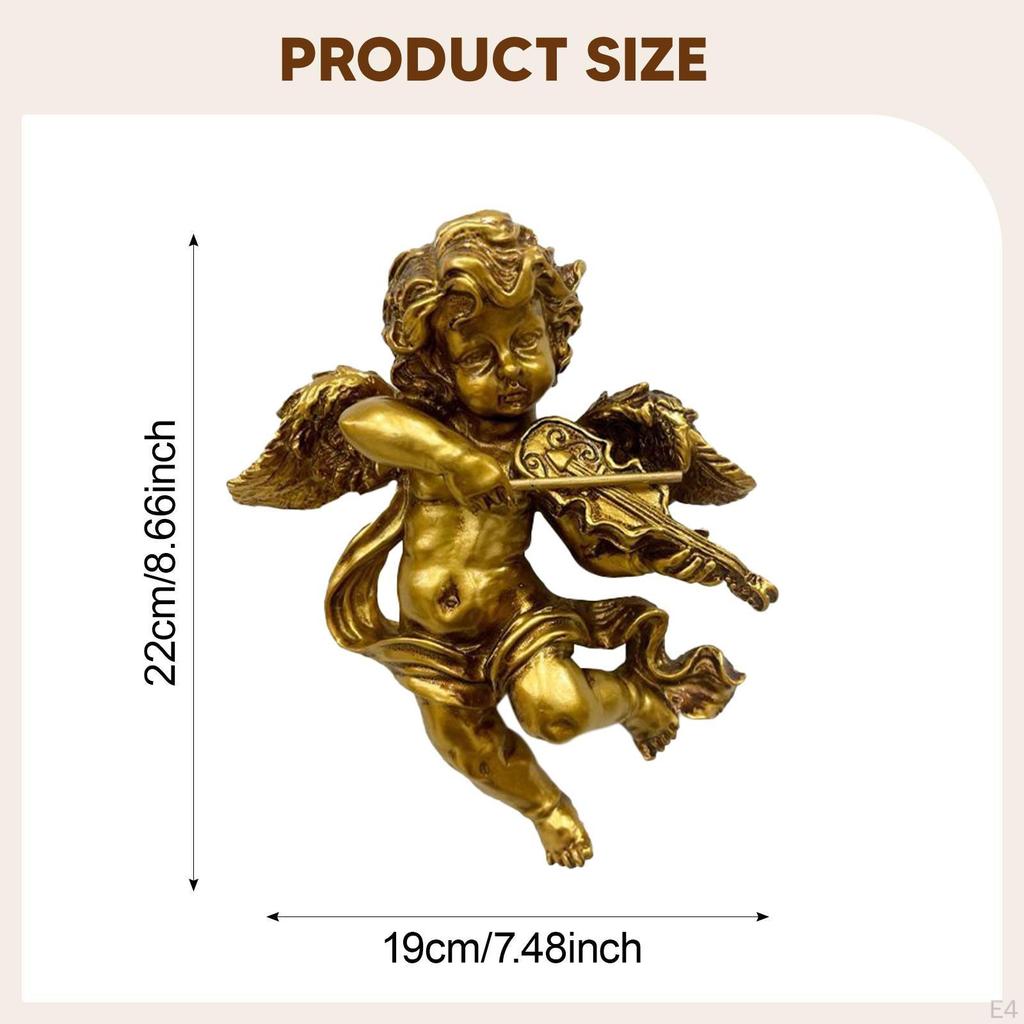 Angel Wall Sculpture Statue Crafts Birthday Gift Resin Lightweight Figurine Hanging Ornament