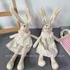 Nordic Cotton Linen Handmade Long-Legged Rabbit Doll - Children's Comfort Toy & Home Decor