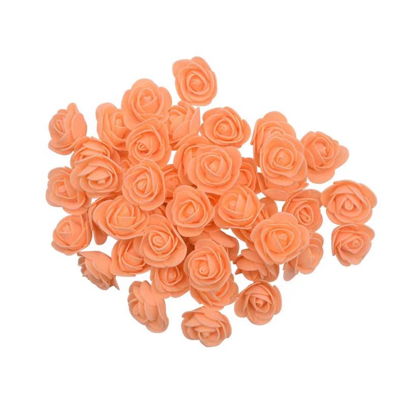 50~500Pcs 3.5cm PE Foam Rose Head Artificial Flower For Wedding Birthday Party Home Decor DIY Bear Rose Valentines Day Gifts