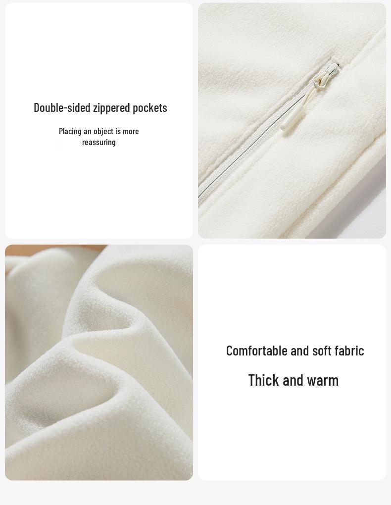 Unisex Windproof Fleece Pullover Jacket: Thick, Warm, and Insulated for Autumn and Winter Sports