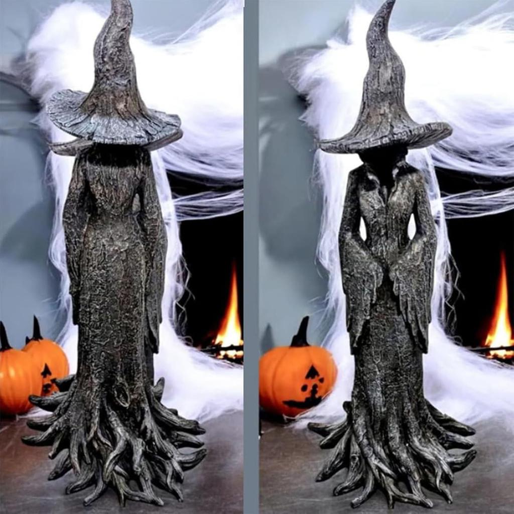 20/30CM Witch Statue Retro Gothic Magician Home Decoration Ghost Resin Figurine Ornament Halloween DecoratiWitch Decoron Supplies