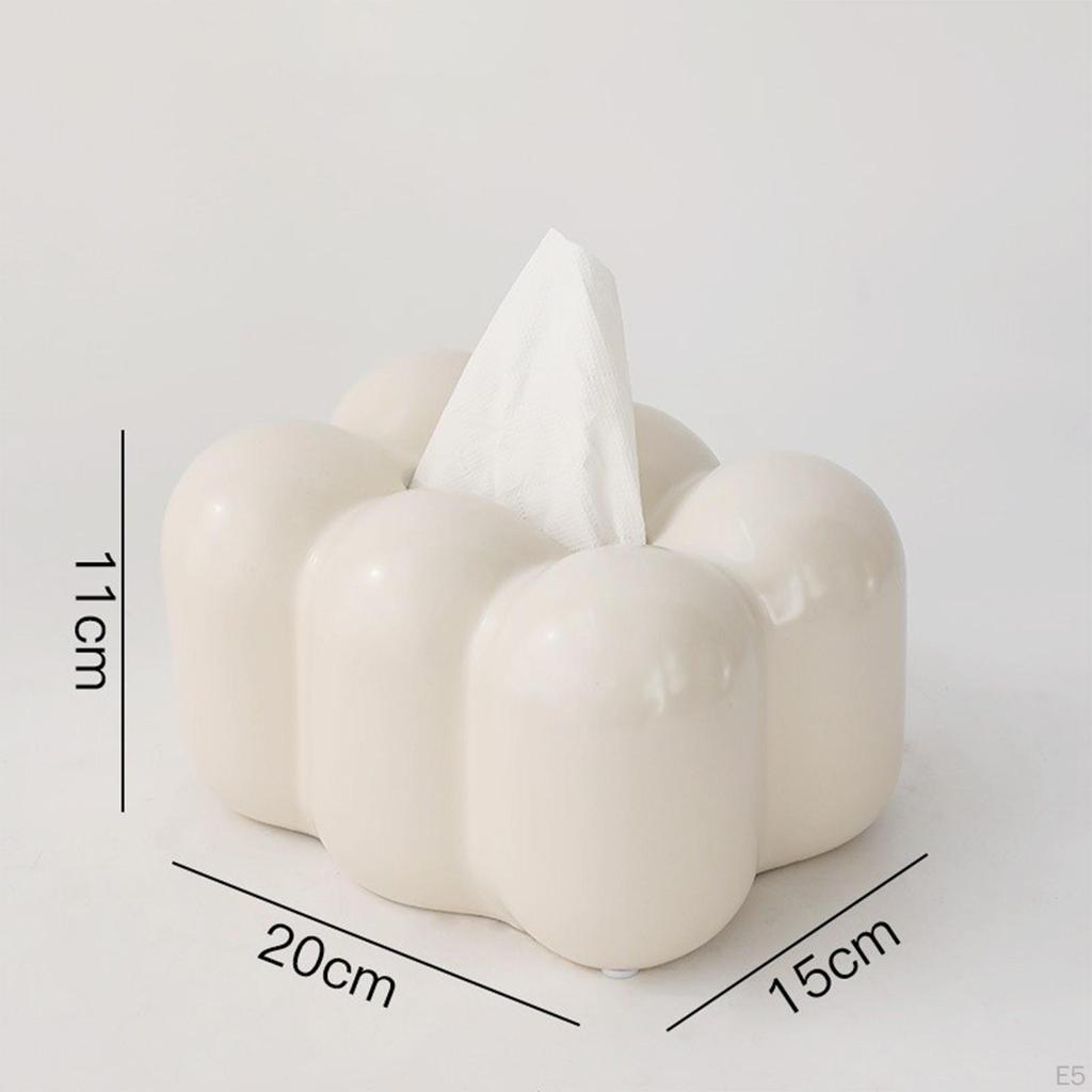 Ceramic Tissue Case Decoration Facial Tissues Container for Desktop Vehicle Dorm