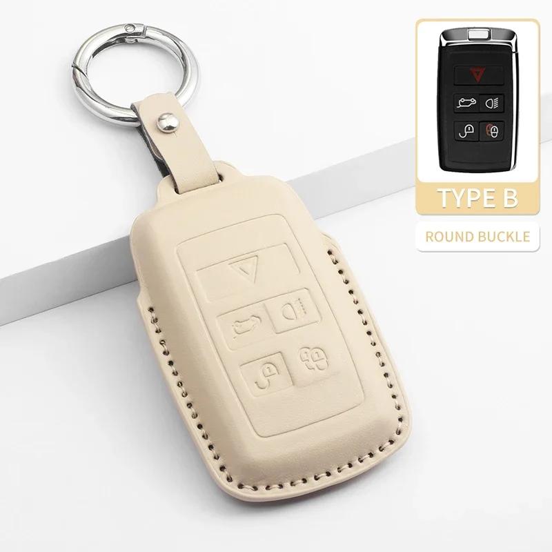 For Land For Jaguar Car Key Case Cover Shell Rover Range Rover Evoque Discovery Sport Velar Xe E-Pace Xf Accessories Pu Leather