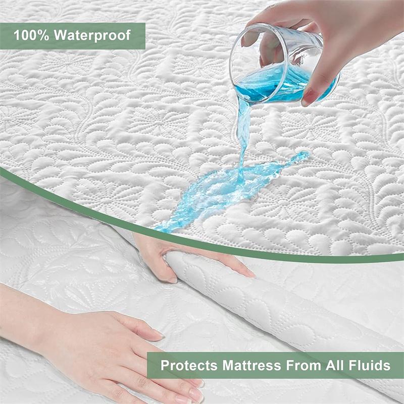 Waterproof Thicken Mattress Pad Protector Breathable Durable Fitted Sheet Bed Cover Quilted Embossed 150x200 180x200 160x200