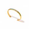 18K Gold Plated Titanium Steel Openable Bracelet with Color Zirconia and Diamonds - Stainless Steel Fashion for Women