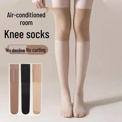Damen Dünne Überknie Anti-Rutsch Knieschoner - Warme, Laufmaschenfeste Strümpfe für Sommer oder klimatisierte Räume