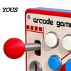 Arcade Game Panel Decor Switch Wall Decoration, Retro Control with Movable 90s Rocker, Mount for E-Sports Room Buttons