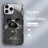 Metal Bear Cartoon Liquid Shell for Apple 13/13 Mini/14 Pro Max/11 Pro/X Premium Glass