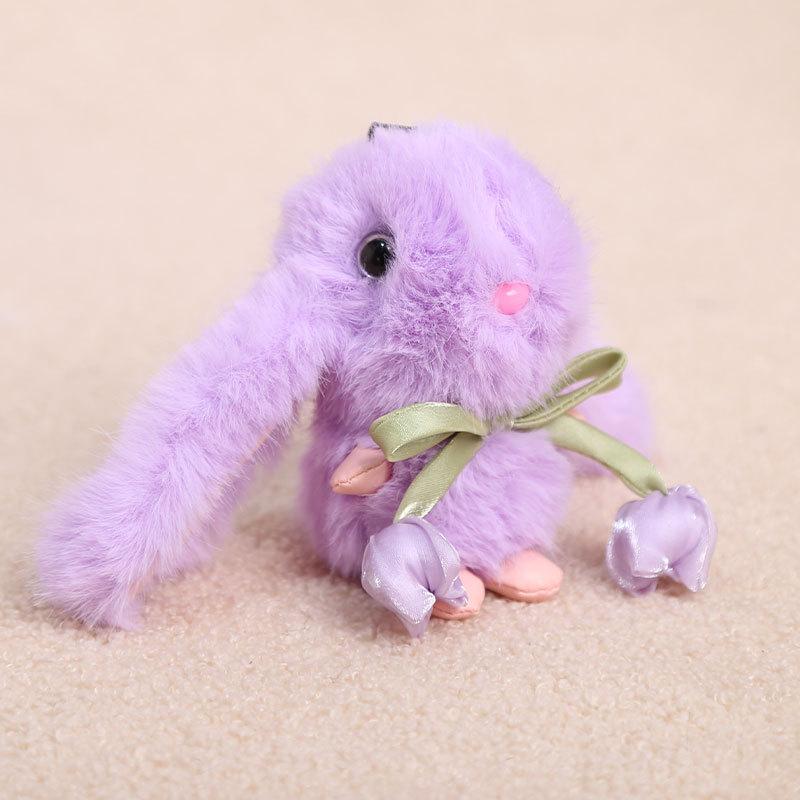 Chaveiro de Coelho de Pelúcia Com Enchimento de Algodão PP Para Meninas e Mulheres