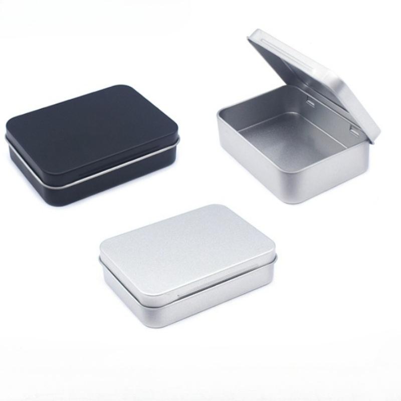 1Pcs Tin-Plated Slide Cover Storage Box Mini Metal Box Wedding Jewelry Pill Cases Portable Boxes Container Cosmetic Organizer