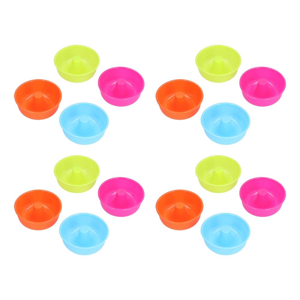 16pcs Silicone Donut Mold Colorful Baking Cups Cake Molds  Doughnut Pastries Puddings Muffins
