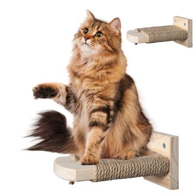 Katzen Klettertreppen für Transportbox Käfig Sisal Hanfbezogen Haustier Kratzstufe Katzen Sitzstange Möbel Käfig Regal Leiter mit Installationsschrauben für Kätzchen Erwachsene