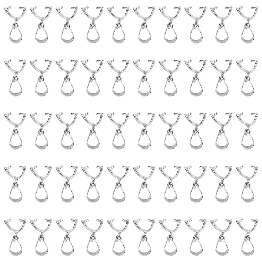 50Pcs Pendant Buckle Connector Pinch DIY Making Charm Connection Emerald Clip Craft Supplies