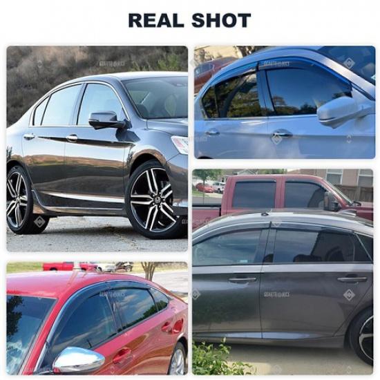 Black Pillar Posts For Honda Accord 13-2017 6pc Set Door Trim Piano Cover Window