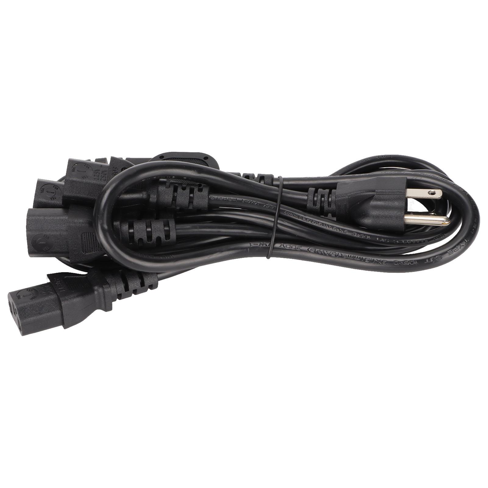 

Кабель питания с 1 по 4 розетки 5-15P на 4xIEC320, сменный кабель питания для принтера, монитора, ПК