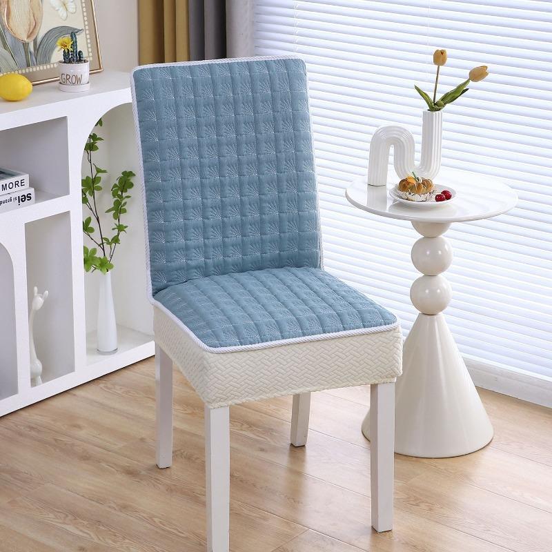 One-piece Dining Table and Chairs Cover Dining Chair Mats Chair Cover Set Household Cushions Elastic Stool Cover Four Season Universal Chair Cushion