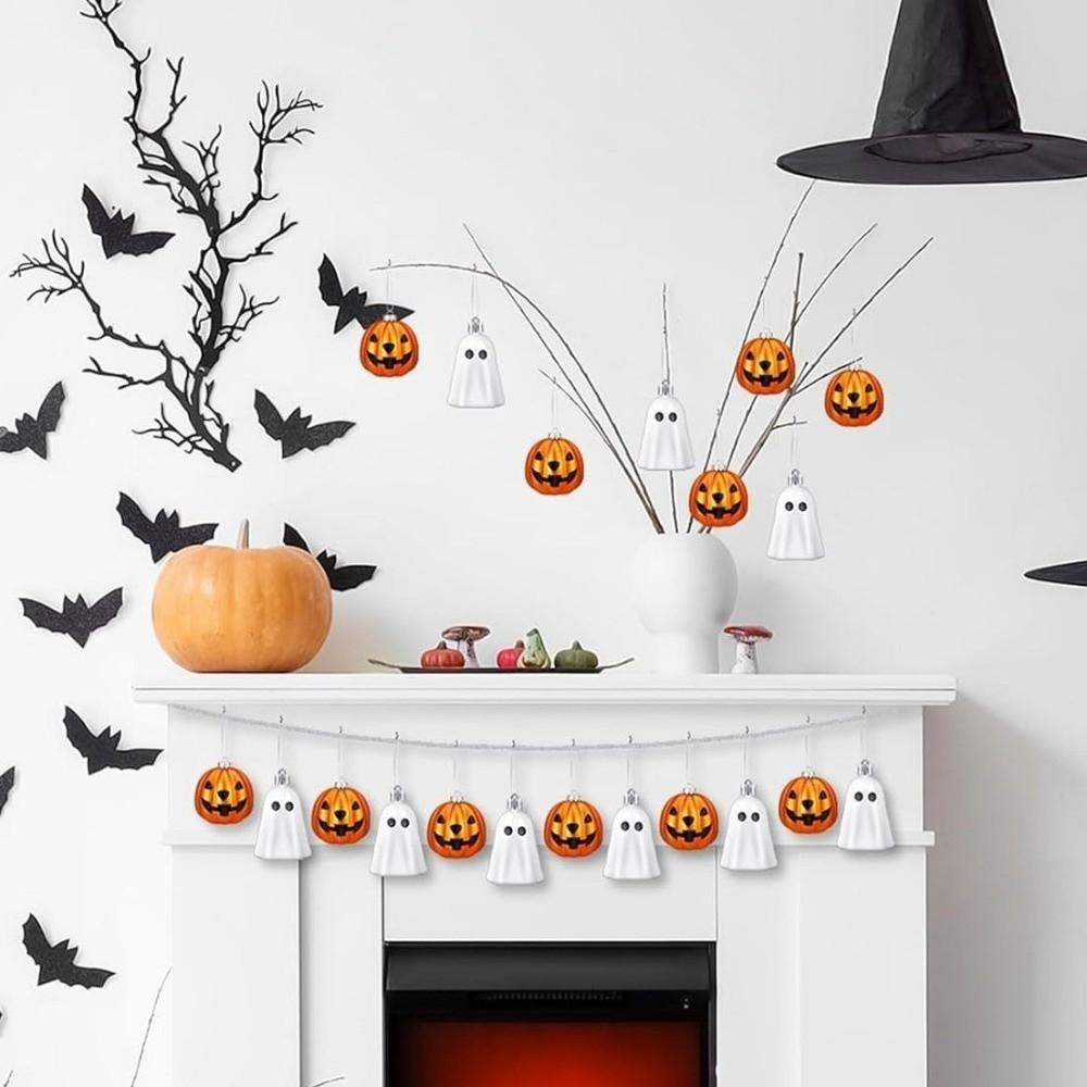 12PCS/20PCS Shatterproof Plastic Pumpkin Ornaments Lightweight Holiday Decoration  Home Decorations