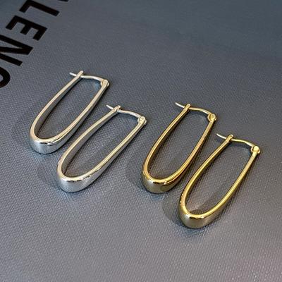 Minimalist U-Shaped Hoop Earrings With Ear Clasp Elegant And Versatile Earrings For Women Small Batch Design