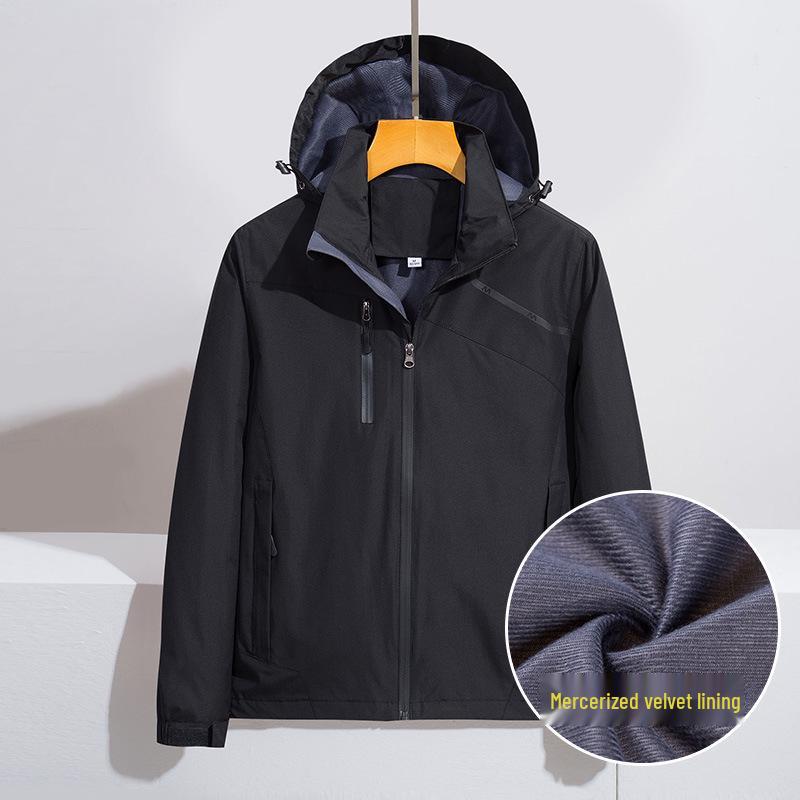 Unisex Windproof Waterproof Fleece Jacket for Autumn/Winter Outdoor Activities