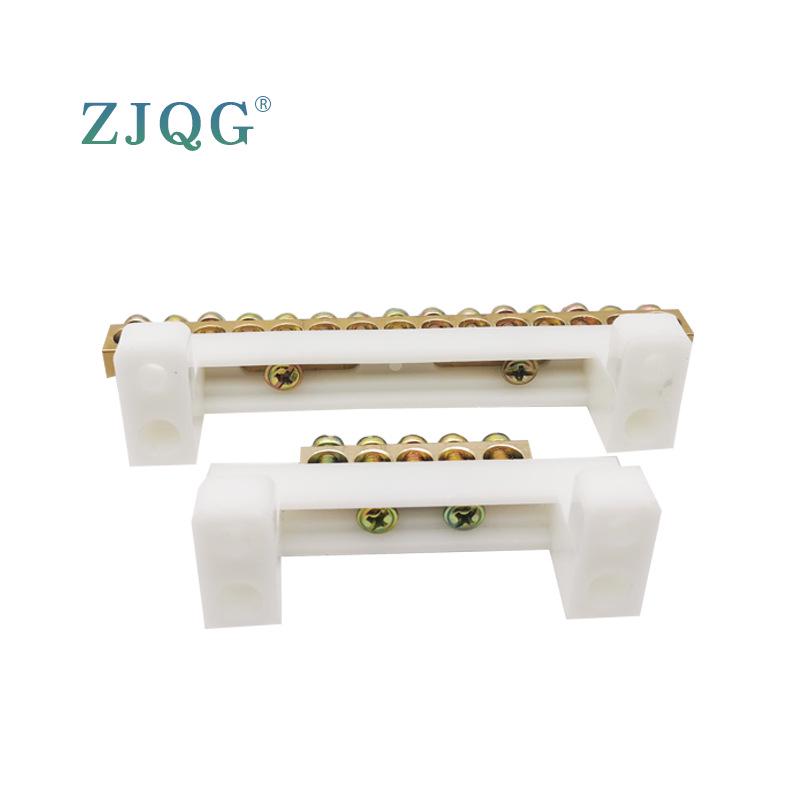 High Bridge Type White Terminal Block with Grounding, 8x13 and 7x11 Zero Rows
