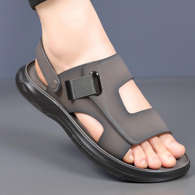 Sandals Men's 2025 New Outer Wear Driving Dual-purpose Men's Thick-soled Sandals Soft-soled Beach Shoes