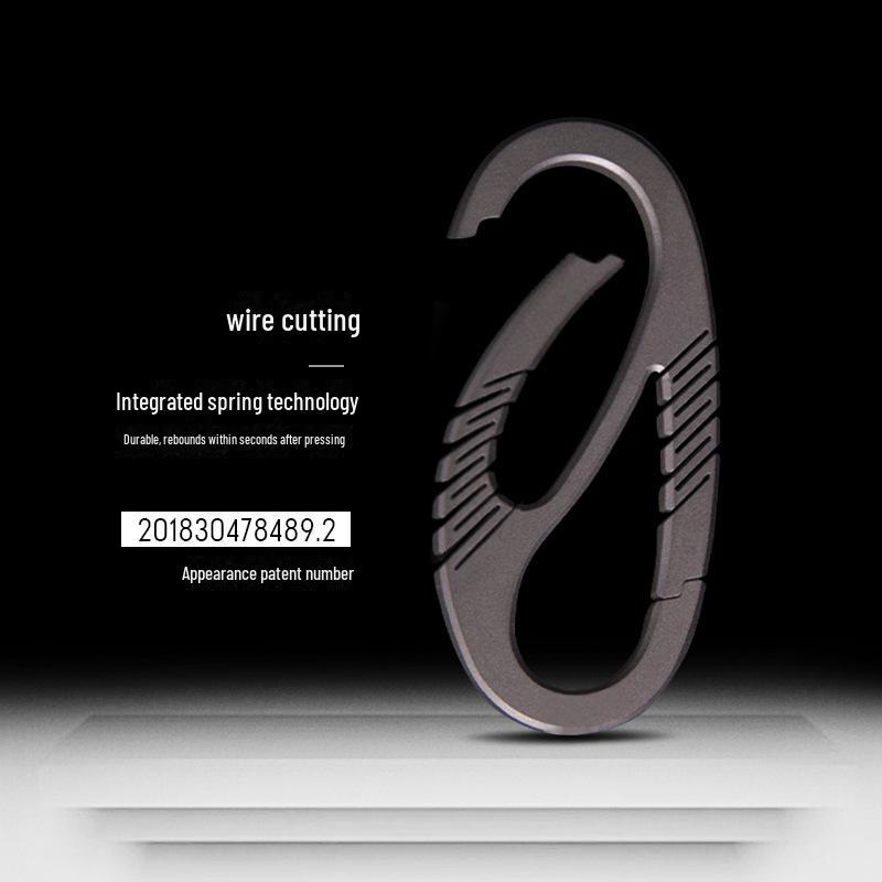 Męski brelok z wysokiej jakości stopu tytanu, zawieszka w kształcie pierścienia