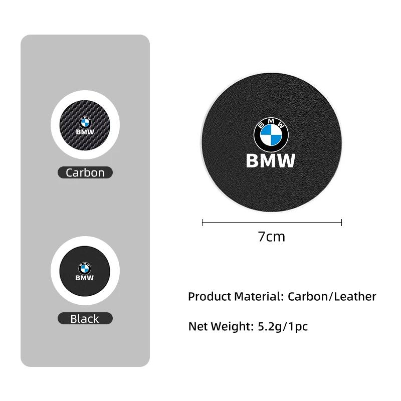 2025 Car Carbon Leathe Coasters Pads  Centre Console Cup Non-Slip Mats For BMW E30 E34 E36 E39 E46 E52 E53 E60 E61 E62 E70 E
