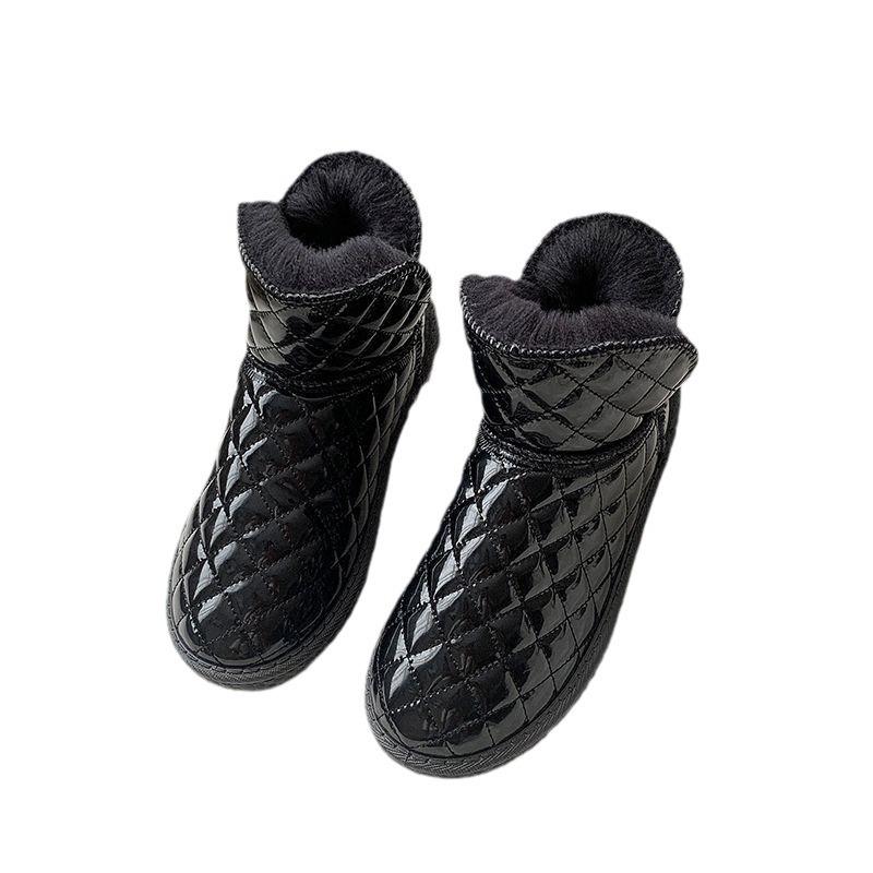 Snow boots women's winter velvet thickened boots new fur integrated waterproof warm cotton shoes