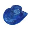 Glitzerndes Cowboyhut Unisex Westernstil Breiter Rand Fedora Hut für Party Festival Cosplay