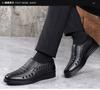 Fashion Soft Sole Breathable Hallow Leather Shoes for Men Summer Autumn Solid Color Fashion Casual Loafers Shoes Man
