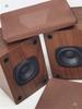 3-Inch Neodymium Magnet Full-Range Speaker with 13mm Brown Cloth Grille & 9mm Wood Grain Cabinet