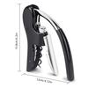 Wine Bottle Opener Manual Vertical Lever Corkscrew with Foil Cutter and Extra Spiral Manual Handheld Corkscrew