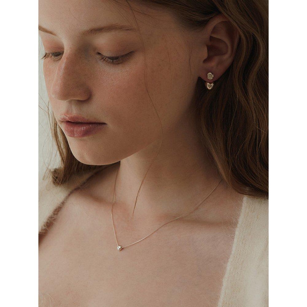 (925 Silver) Bebe Heart Pendant Necklace Nz2156