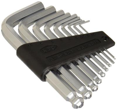 Kyoto Machine Tool Ballpoint Standard Hex Wrench Set HLD2009 (KTC) High-Grade L-Type Set, 9-Piece