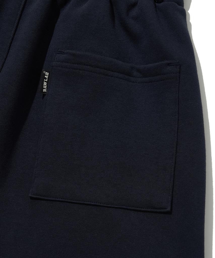 RAW LAB Deep Double-Pleat Wide Sweatpants (Navy)
