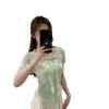 Summer High-end Lace Splicing Short-sleeved T-shirt Women's Fashion Slim-fitting and Thin Chic Foreign-style Top Ins Tide