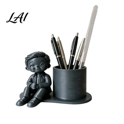 Durable Desk Accessory 3D Printed Pen Holder Creative Desktop Organizer for Pencils Gel Pens Thick Texture Pencil Cup Makeup Brushes Storage