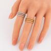 Stackable Titanium Steel Colorfast Geometric Open Ring