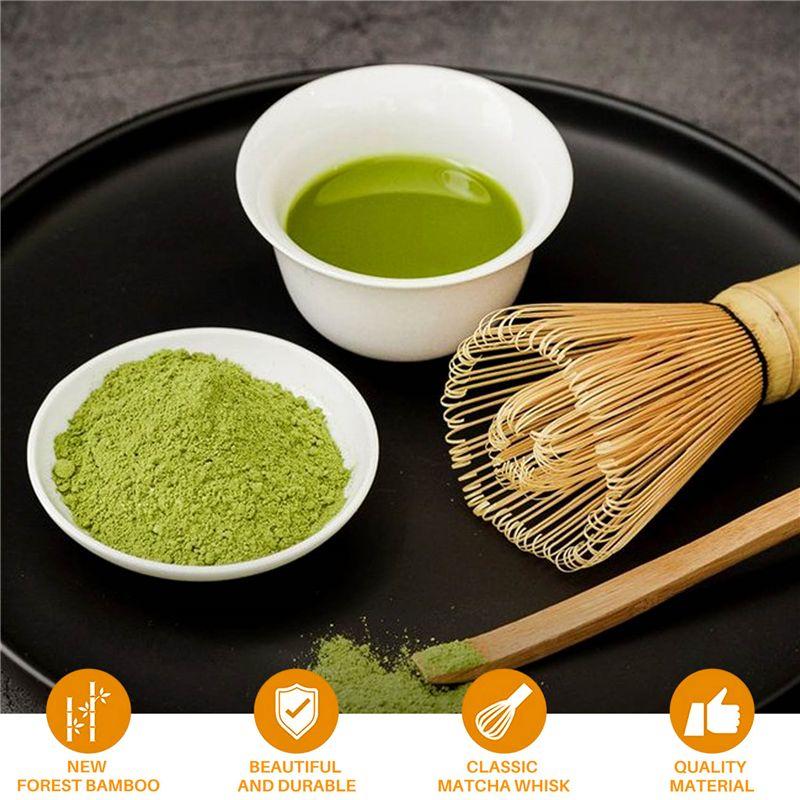 A34R Matcha Whisk Set Bamboo Matcha Tea Set 100 Prong Matcha Whisk (Chasen), Traditional Scoop, Matcha Whisk Holder