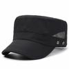 Quick Drying Flat Top Hat Solid Color Men’s Sun Hat Vintage Flat Peaked Cap  Male Female