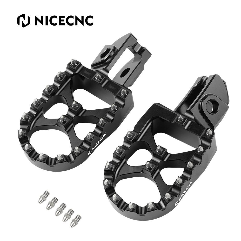 NICECNC For Beta RR 300 2020-2024 Forged Aluminum Foot Pegs FootRest Footpegs Rests Pedals RR 250 350 390 400 430 450 480 520