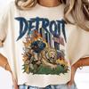Detroit Football Vintage Graphic T-Shirt Unisex Retro Detroit Sports Fan Tee