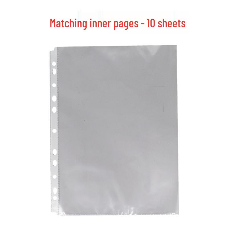 Clear A4 D-Ring Four-Hole Binder - Transparent Cover for Loose-Leaf Pages.