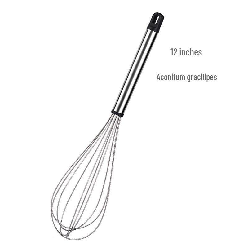 Stainless Steel Semi-Automatic Whisk Set - Manual Thickened and Mini Silicone Whisks