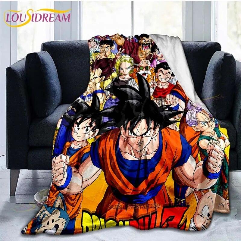 Couverture en flanelle avec personnages de dessins animés japonais célèbres, couverture polaire pour enfants, canapé, voyage, Camping