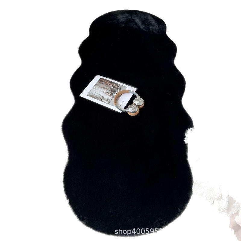 Thickened Rabbit Fur Cow Print Carpet - Animal Skin Pattern for Living Room, Bedroom, or Bay Window